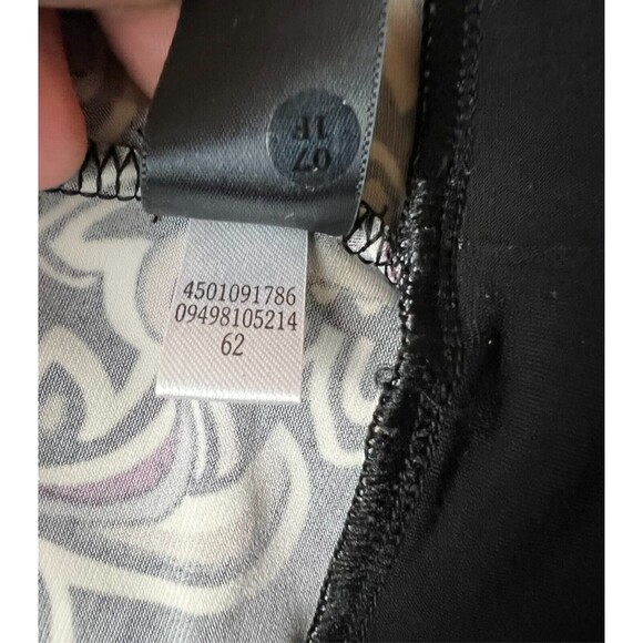 WHBM Black Paisley Print 3/4-Sleeve Flounce Jersey Dress Size M Shift Dress - Picture 7 of 7